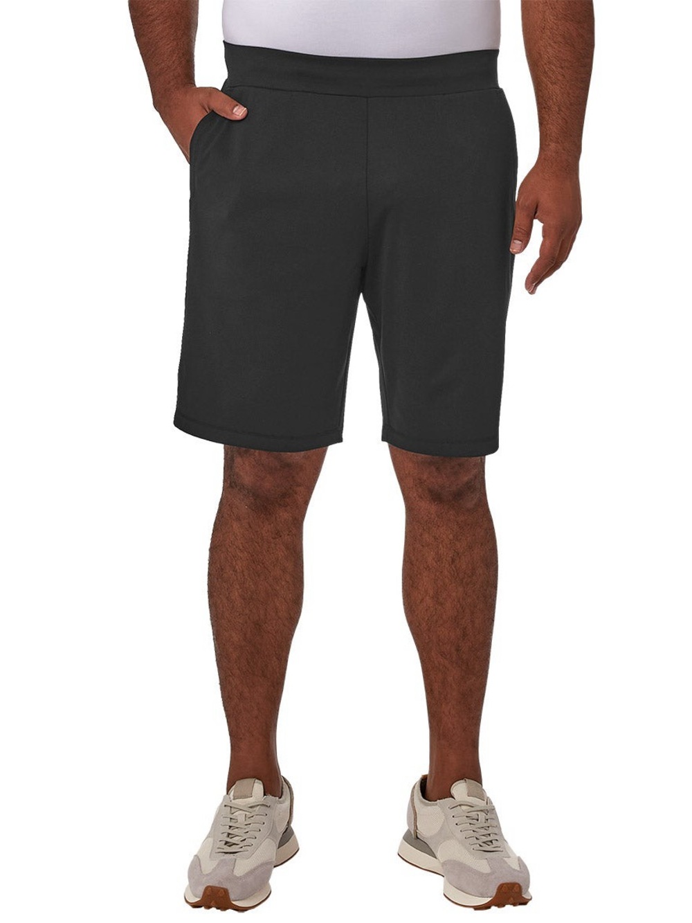 32 Degrees Cool Mens Athletic Shorts • Black Elastic Waist Gym Shorts • XL